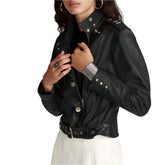 Women's Black Lambskin Leather Jacket
